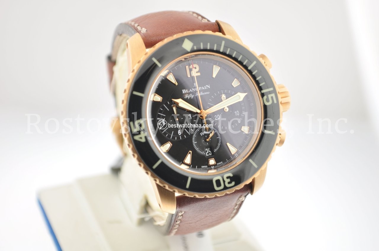 IMG_9085 Blancpain Fifty Fathoms Mens watch Unisex Automatic Rose gold 5085FA-3630-63B Replica 2