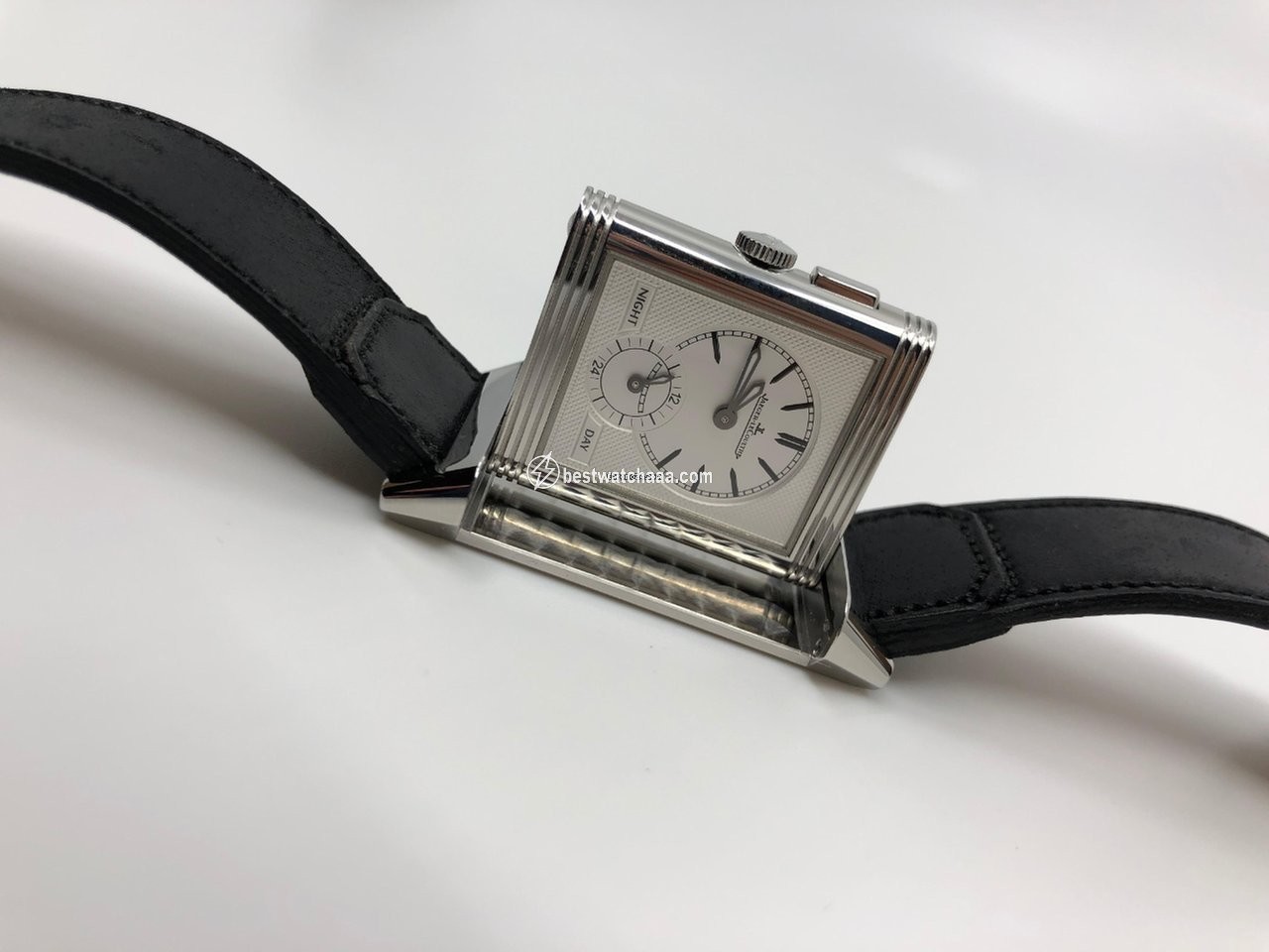IMG_9085 Jaeger-LeCoultre Grande Reverso Ultra Thin Duoface Mens watch Unisex Manual winding Steel Q378858J Replica 2