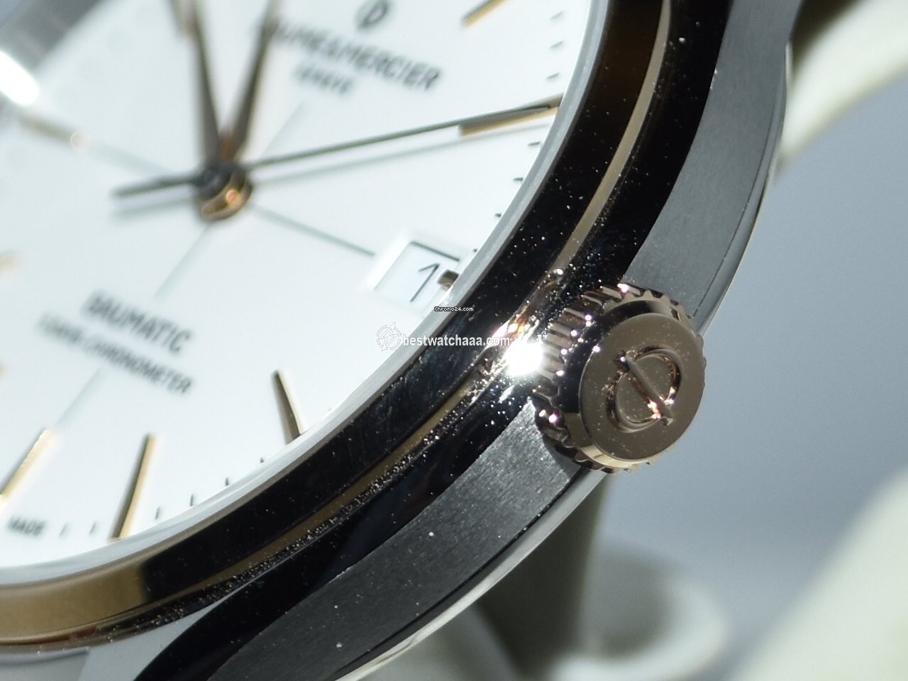 IMG_9086 Baume & Mercier Clifton Mens watch Unisex Automatic Gold Steel MOA10519 3