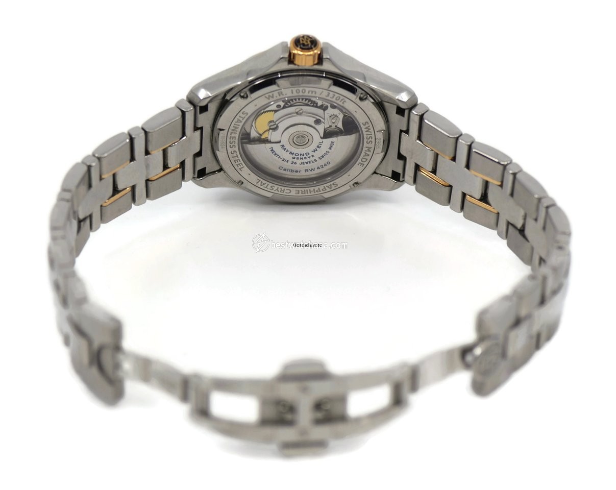 IMG_9086 Raymond Weil Parsifal Mens watch Unisex Automatic Gold Steel 2965-sg5-00658 3