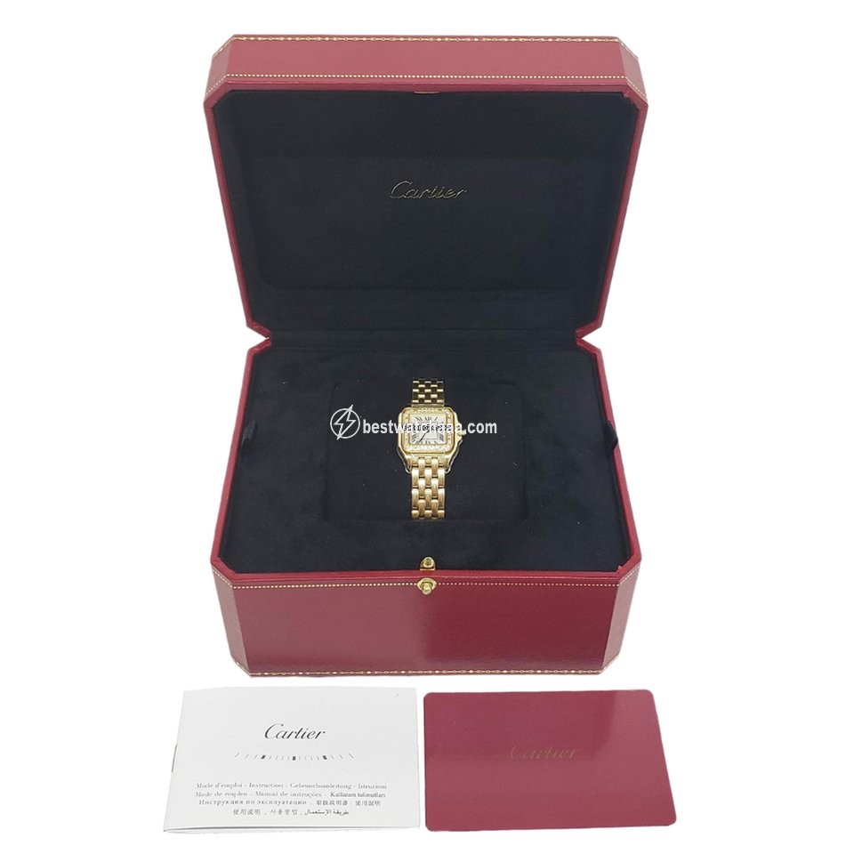 IMG_9086 Cartier Panthere Womens watch Quartz Yellow gold WJPN0015 3