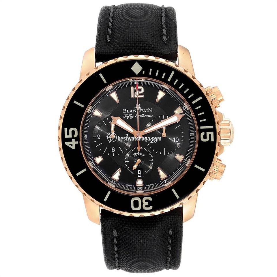 IMG_9086 Blancpain Fifty Fathoms Mens watch Unisex Automatic Rose gold 5085F-3630-52 3