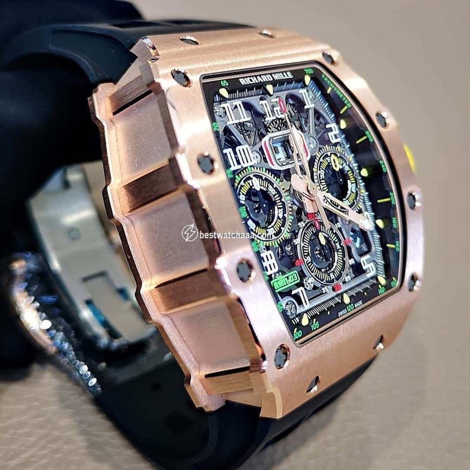 IMG_9086 Richard Mille RM 011 Mens watch Unisex Automatic Rose gold Richard Mille Rm11-03 Full Rose gold 3