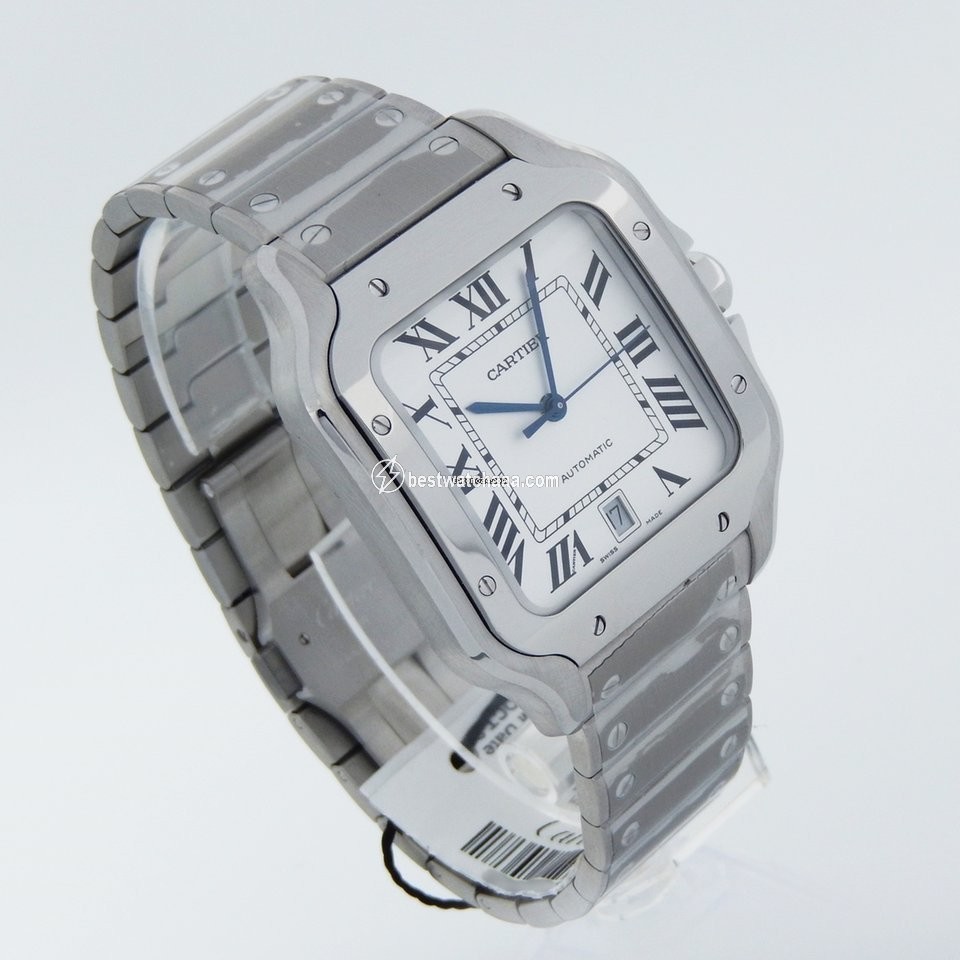 IMG_9086 Cartier Santos Mens watch Unisex Automatic Steel WSSA0009 3