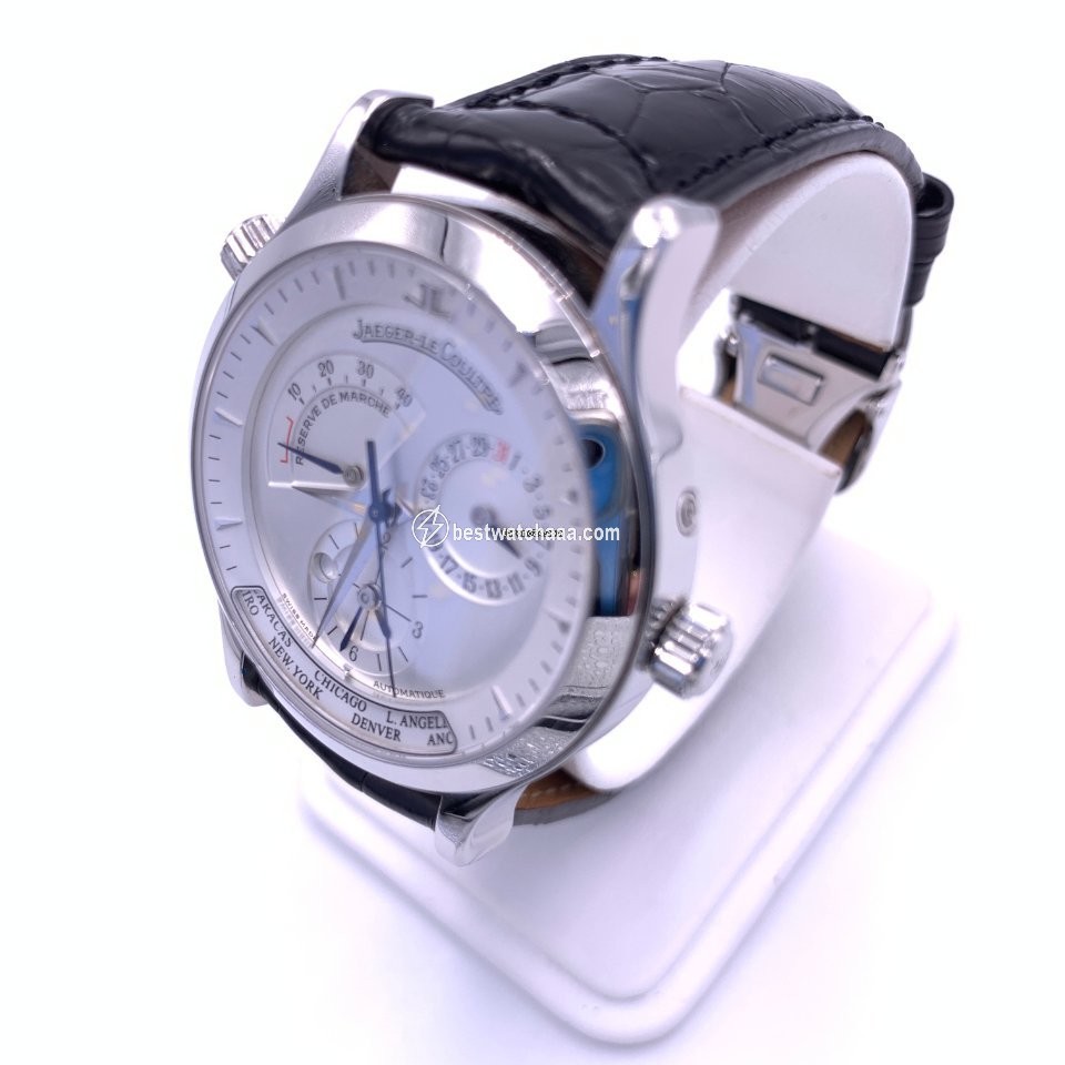 IMG_9086 Jaeger-LeCoultre Master Geographic Automatic Steel Jaeger Le Coultre Master Geographic 142.8.92 Watch 3