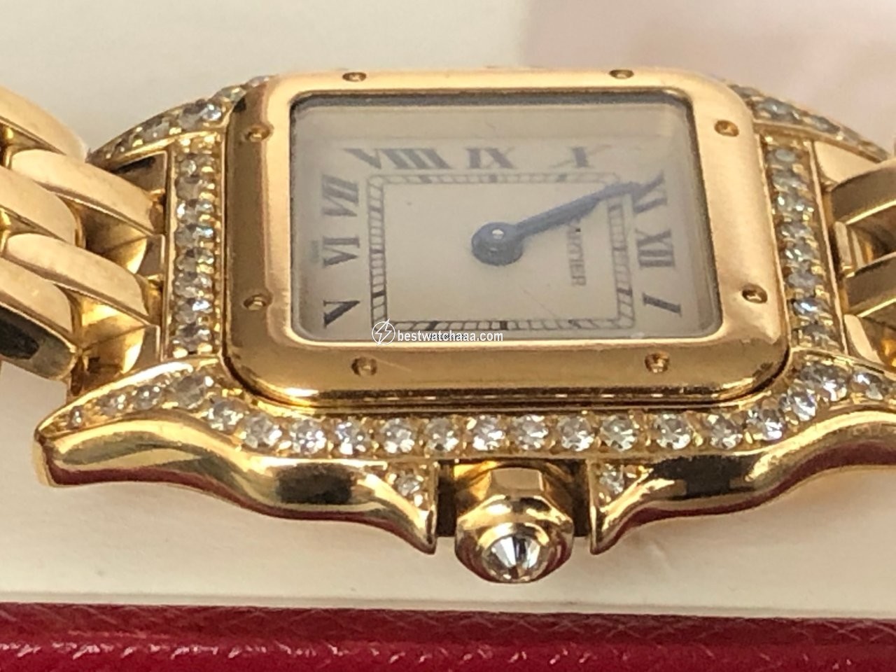 IMG_9086 Cartier Panthere Womens watch Quartz Yellow gold 866919 3