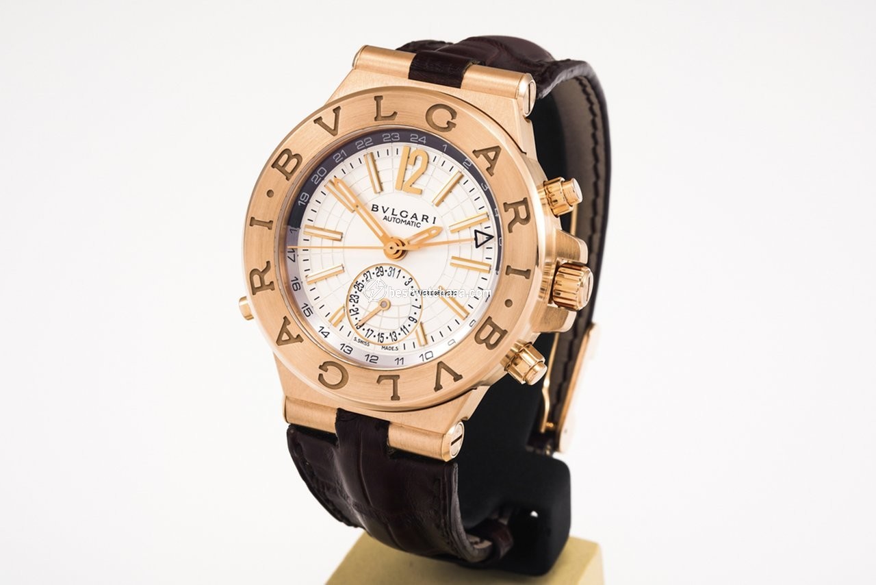 IMG_9086 Bulgari Diagono Mens watch Unisex Automatic Rose gold DGP 40 G GMT 3
