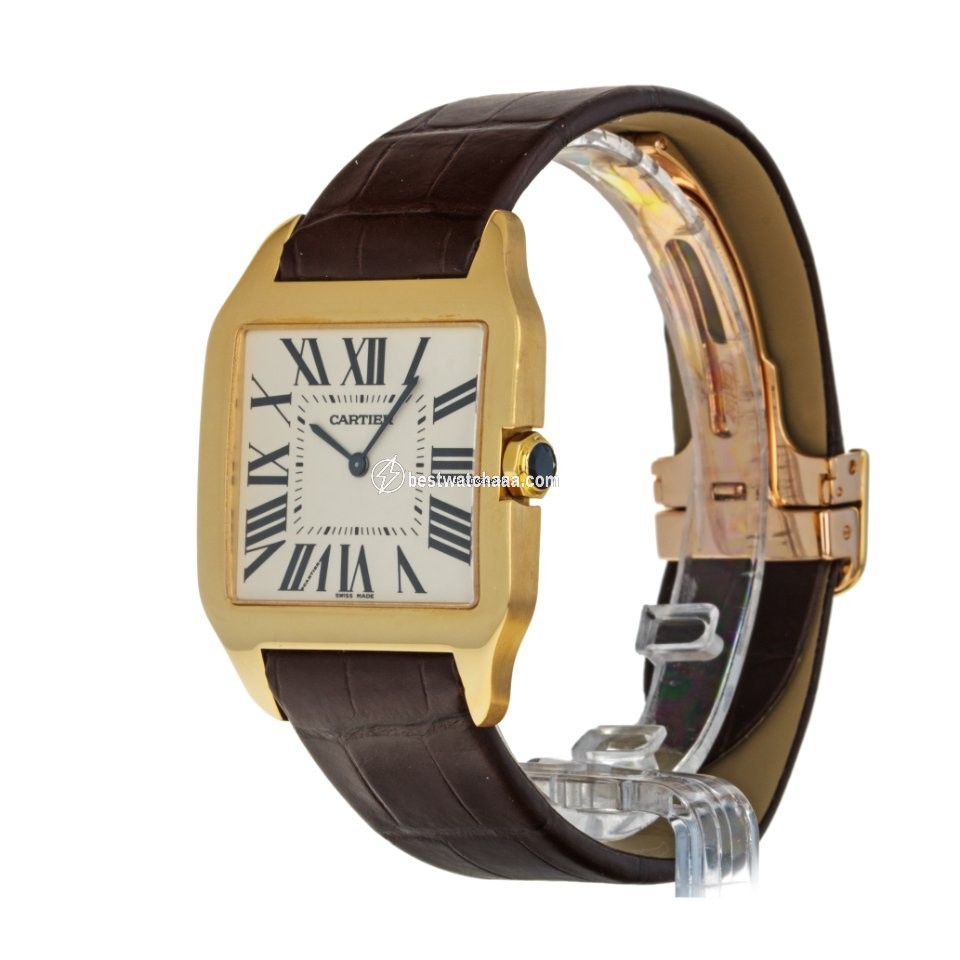 IMG_9086 Cartier Santos Dumont Mens watch Unisex Manual winding Yellow gold 2649 3