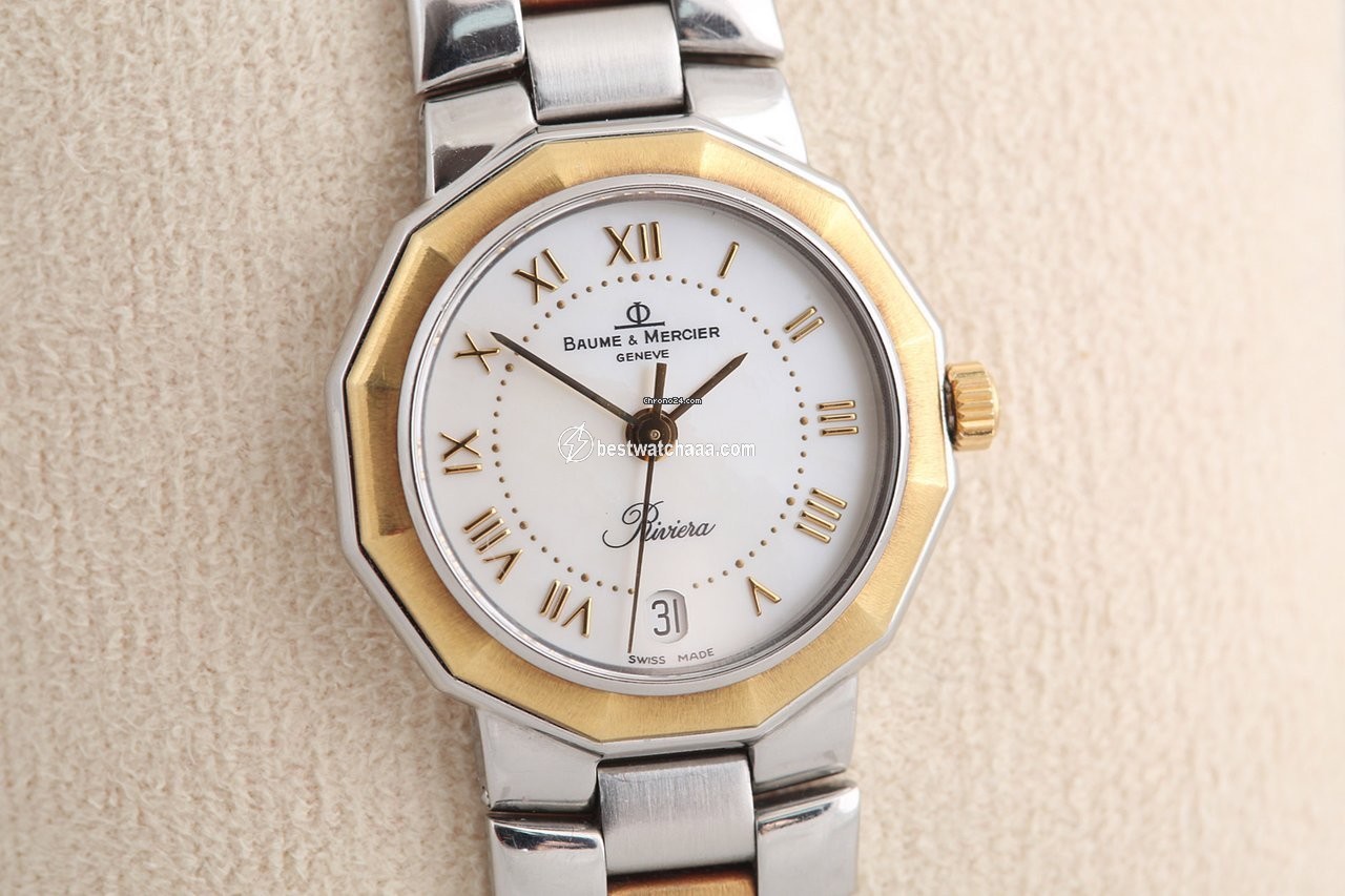 IMG_9086 Baume & Mercier Riviera Womens watch Quartz Gold Steel Baume & Mercier 5231 3