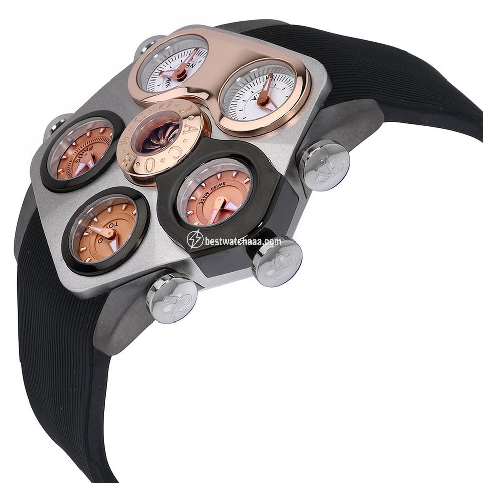 IMG_9086 Jacob & Co. Five Time Zone Mens watch Unisex Quartz Steel GR3-15 3