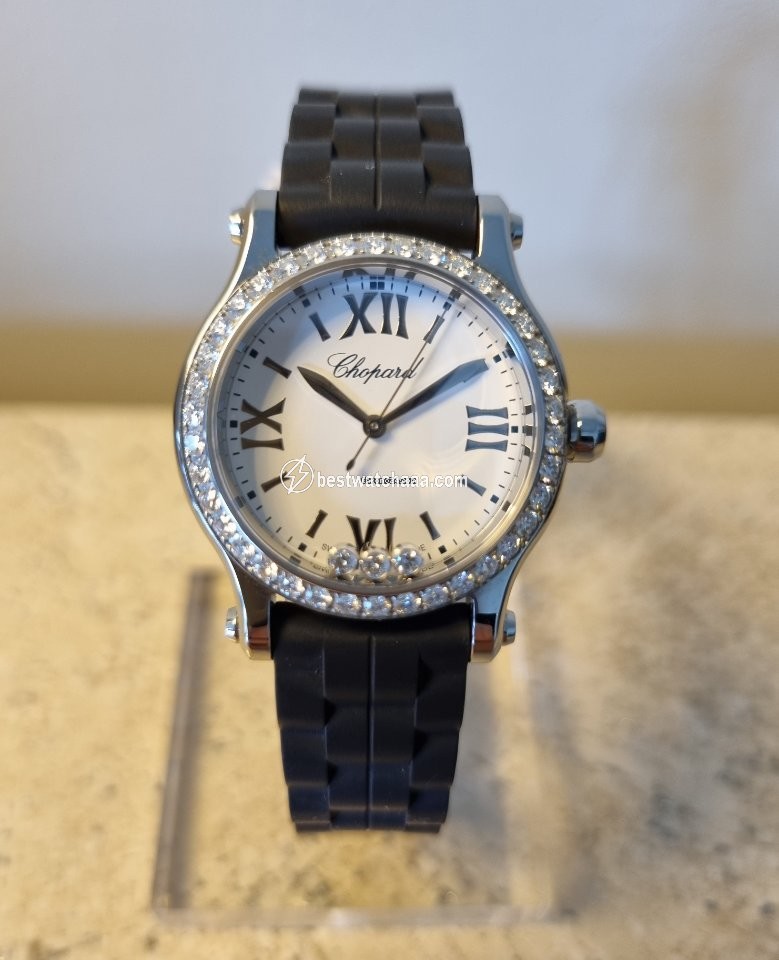 IMG_9086 Chopard Happy Sport Womens watch Quartz Steel 278590-3003 3