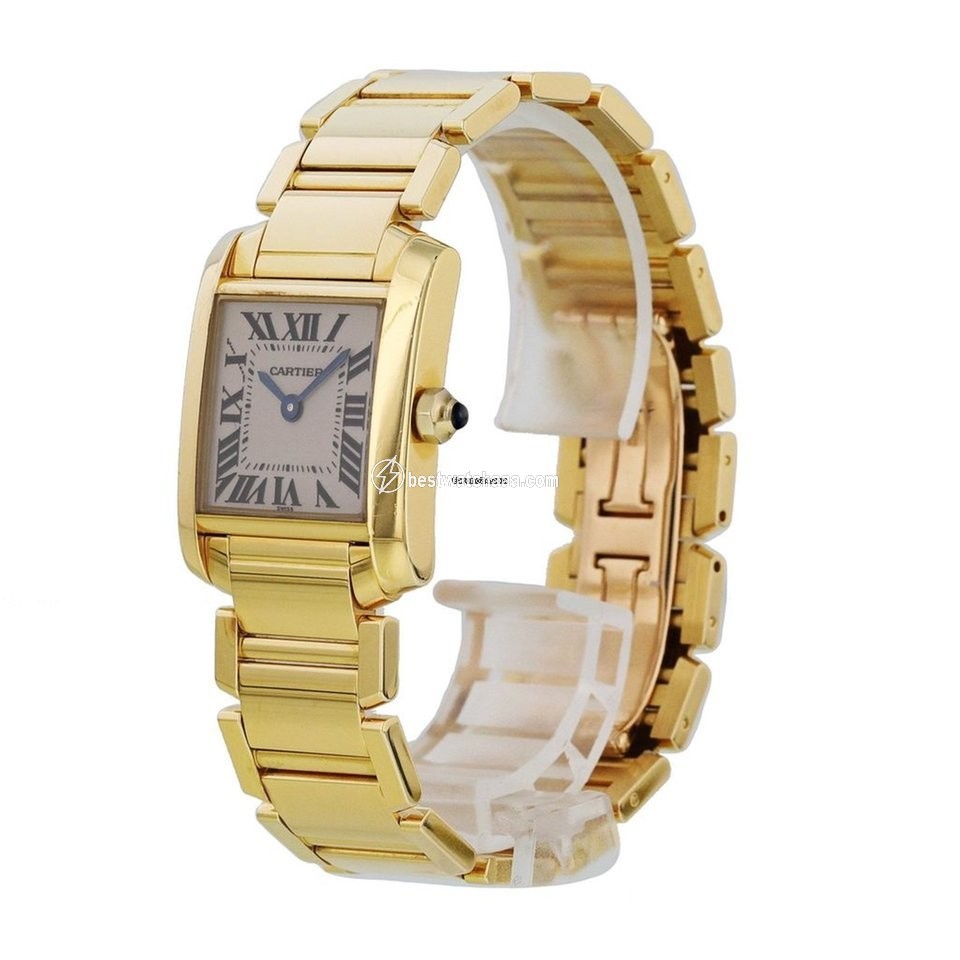 IMG_9086 Cartier Tank Francaise Womens watch Quartz Yellow gold 1820 3