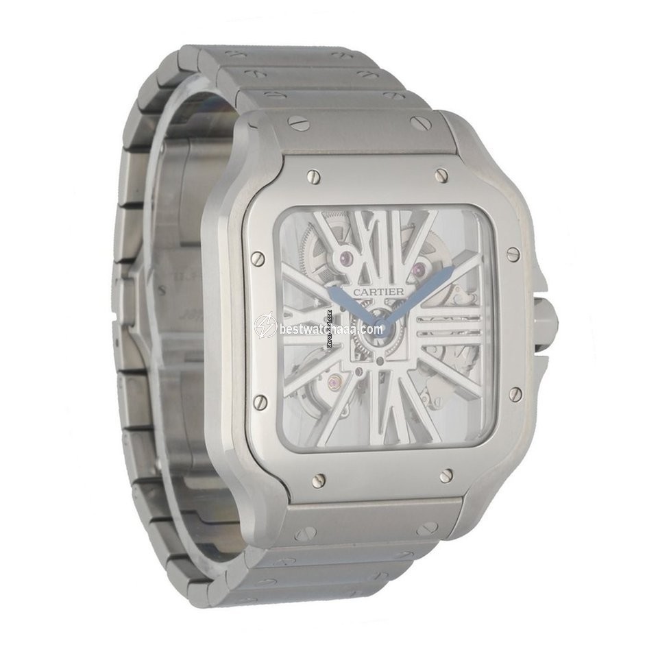 IMG_9086 Cartier Santos Mens watch Unisex Manual winding Steel WHSA0015 3