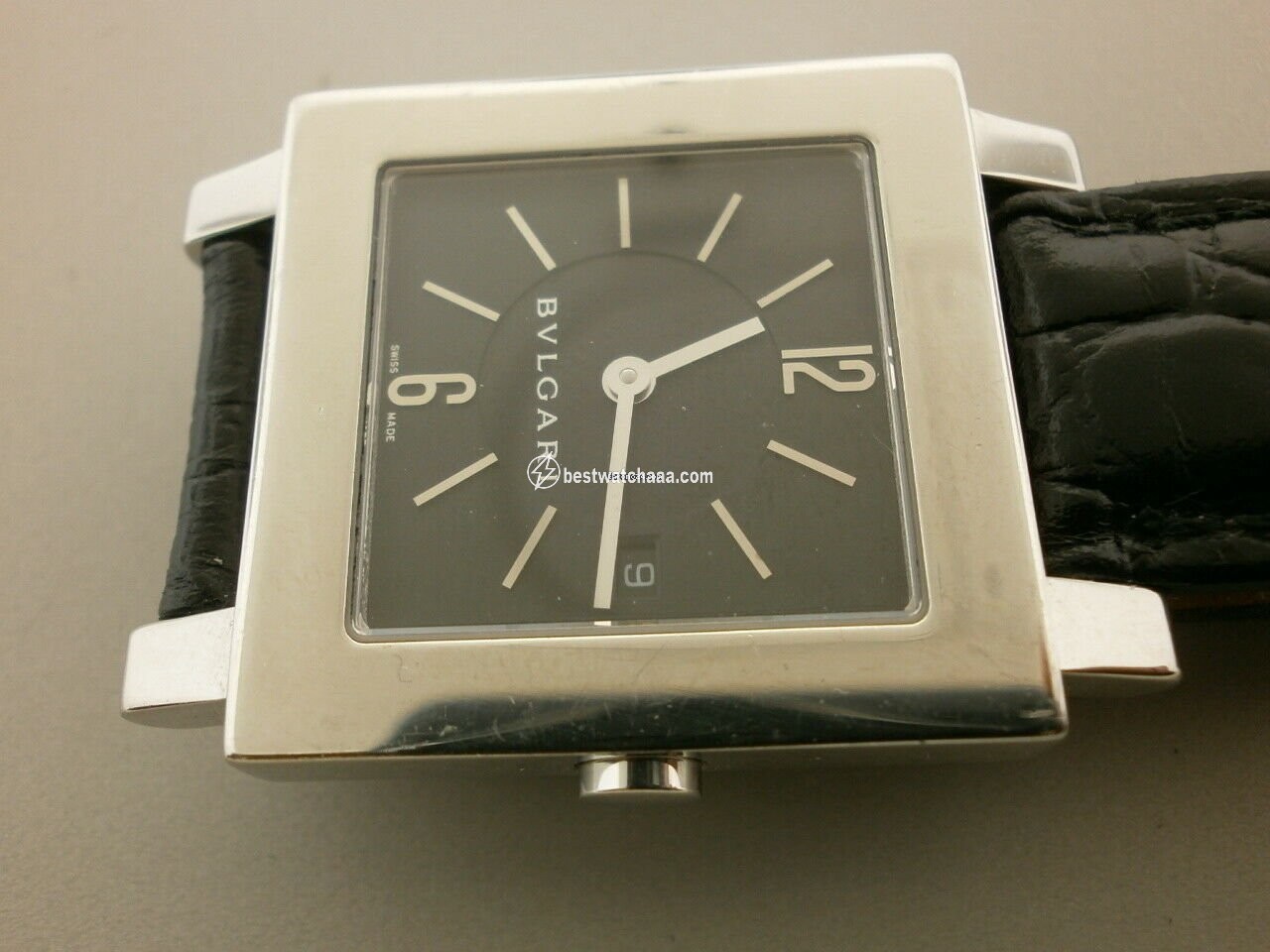 IMG_9086 Bulgari Quadrato Quartz Steel SQ 29 SLD 3