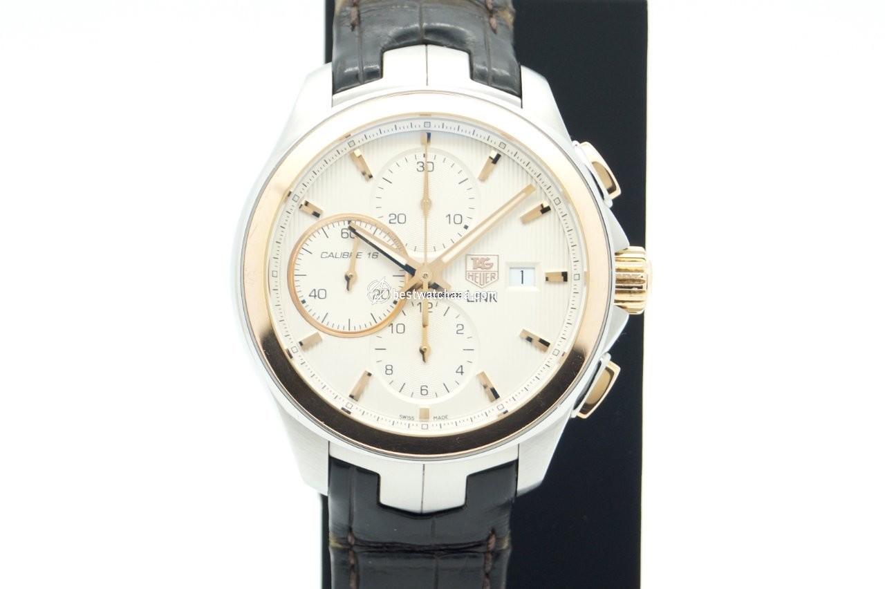 IMG_9086 TAG Heuer Link Calibre 16 Mens watch Unisex Automatic Gold Steel CAT2050.FC6322 3