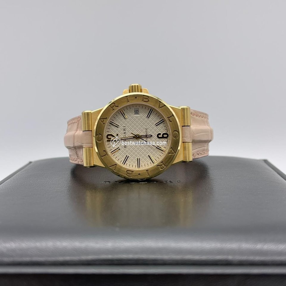 IMG_9086 Bulgari Diagono Womens watch Automatic Yellow gold DG35C6GLD 3