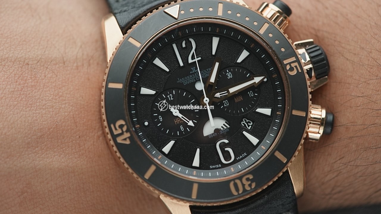 IMG_9086 Jaeger-LeCoultre Master Compressor Diving Chronograph GMT Navy SEALs Mens watch Unisex Automatic Rose gold Q1782470 3
