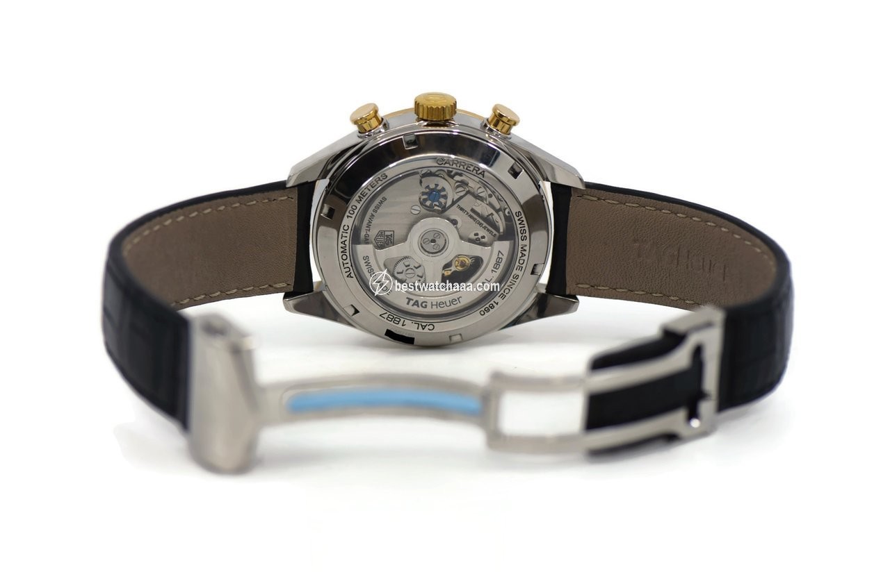 IMG_9086 TAG Heuer Carrera Calibre 1887 Mens watch Unisex Automatic Gold Steel car2150.fc6266 3