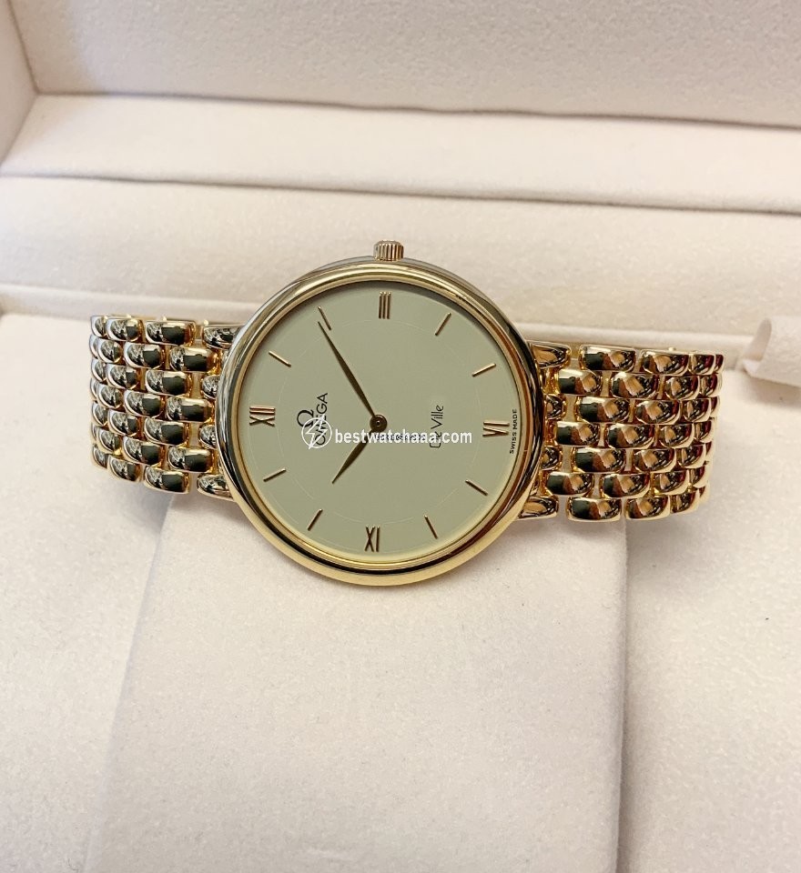 IMG_9086 Omega De Ville Mens watch Unisex Quartz Yellow gold 7100.63.00 3