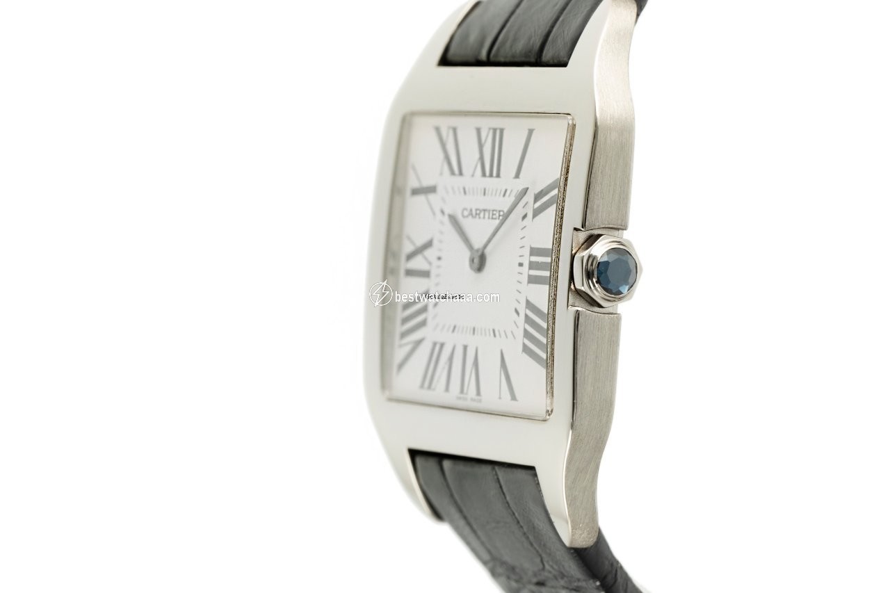 IMG_9086 Cartier Santos Dumont Mens watch Unisex Manual winding White gold 2651 3