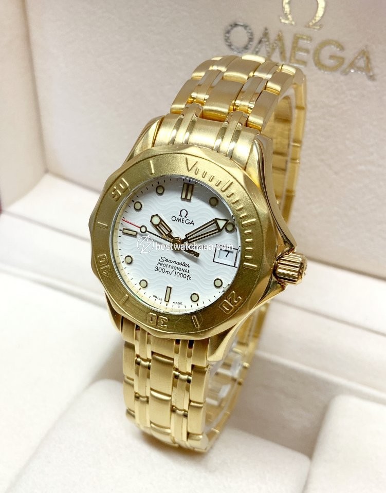 IMG_9086 Omega Seamaster Womens watch Quartz Yellow gold 2182.20.00 3