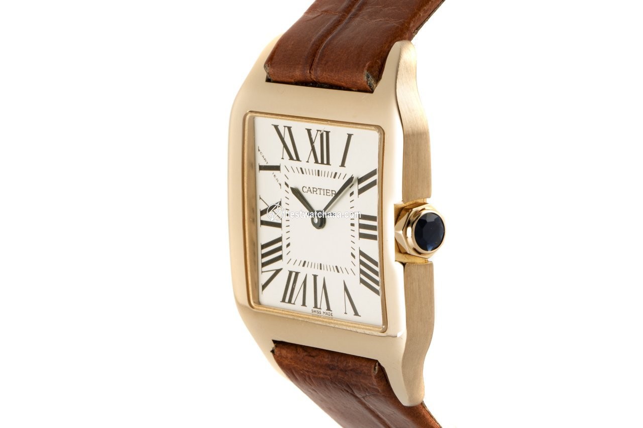 IMG_9086 Cartier Santos Dumont Mens watch Unisex Quartz Yellow gold 2788 3