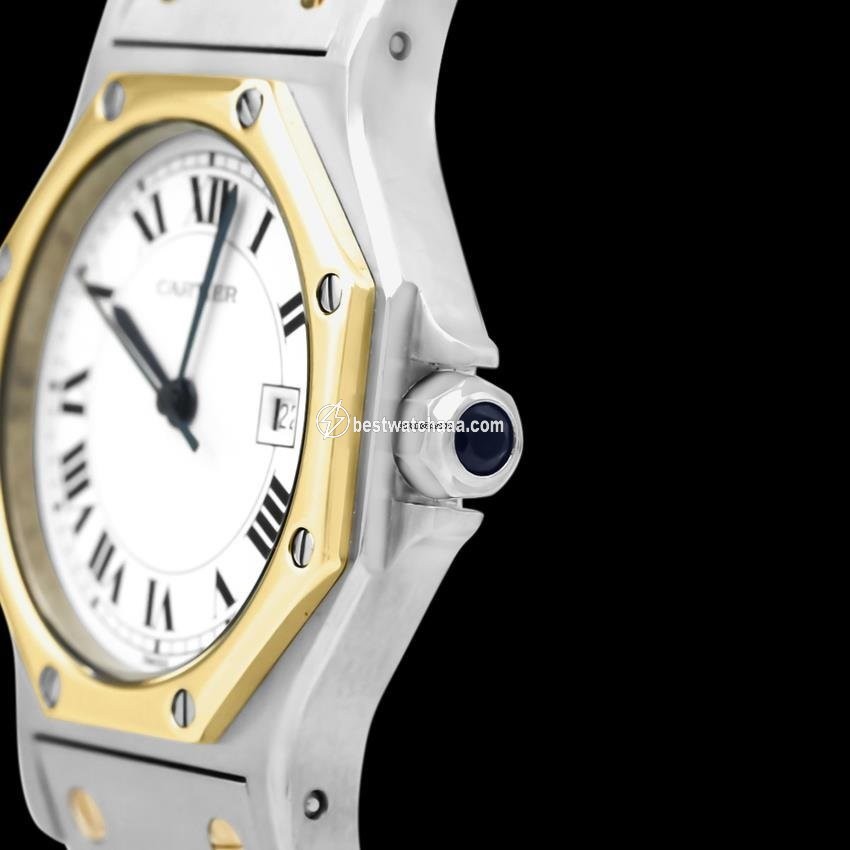 IMG_9086 Cartier Santos Mens watch Unisex Automatic Gold Steel 7641ST 3