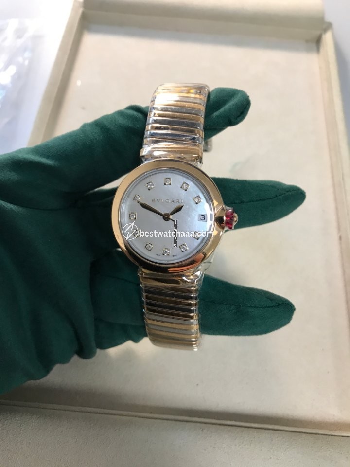 IMG_9086 Bulgari Lucea Womens watch Quartz Gold Steel LU28WSPGSPG 12.T 102952 3