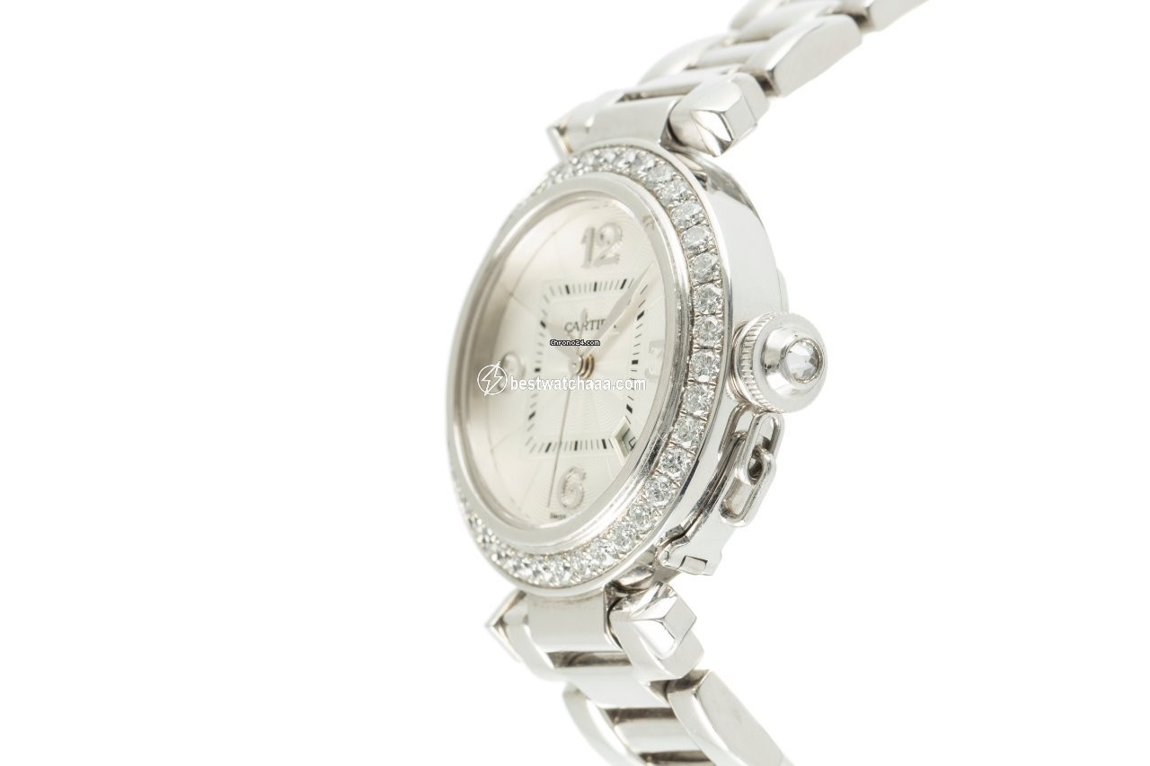 IMG_9086 Cartier Pasha Womens watch Automatic White gold 2398 3