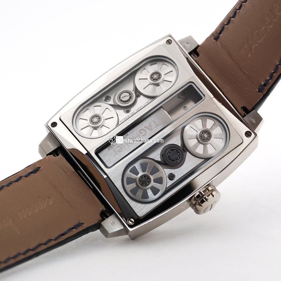 IMG_9086 TAG Heuer Monaco V4 Mens watch Unisex Automatic Platinum WAW2170.FC6261 3