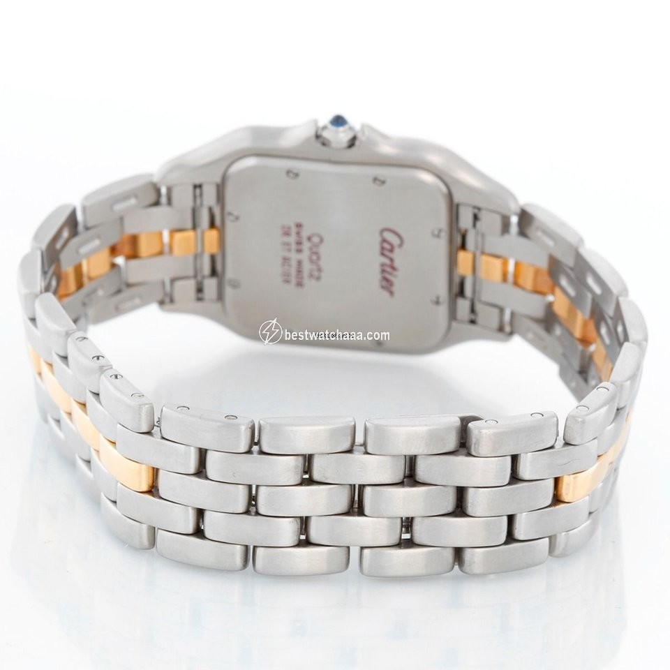 IMG_9086 Cartier Panthere Mens watch Unisex Quartz Gold Steel W25027B5 3