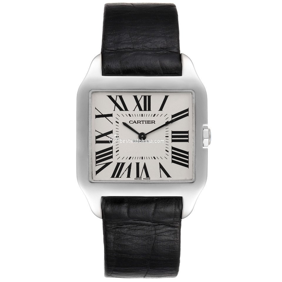 IMG_9086 Cartier Santos Dumont Mens watch Unisex Manual winding White gold W2007051 3