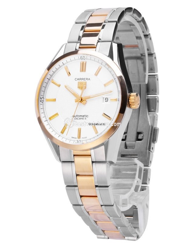 IMG_9086 TAG Heuer Carrera Calibre 5 Mens watch Unisex Automatic Gold Steel WV215A.B00788 3