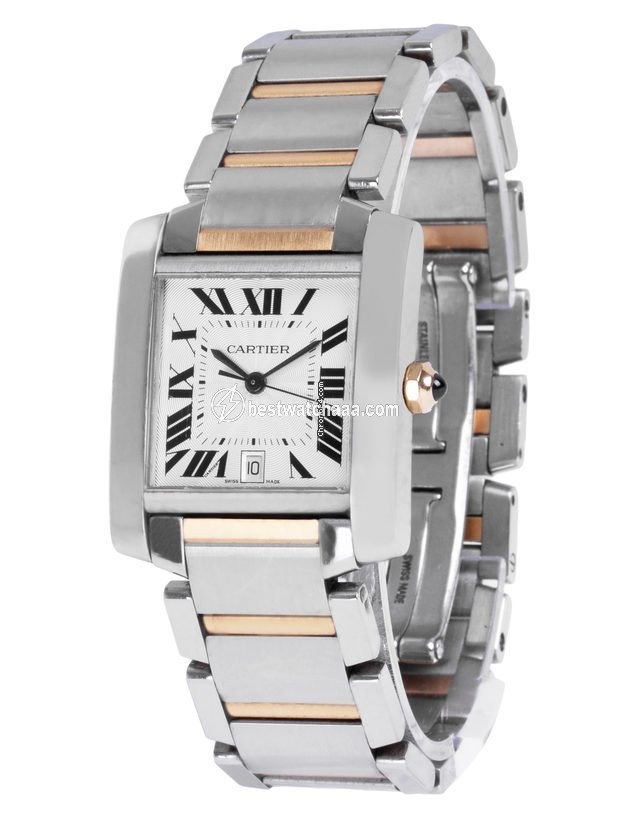 IMG_9086 Cartier Tank Francaise Mens watch Unisex Automatic Gold Steel W51005Q4 2302 3
