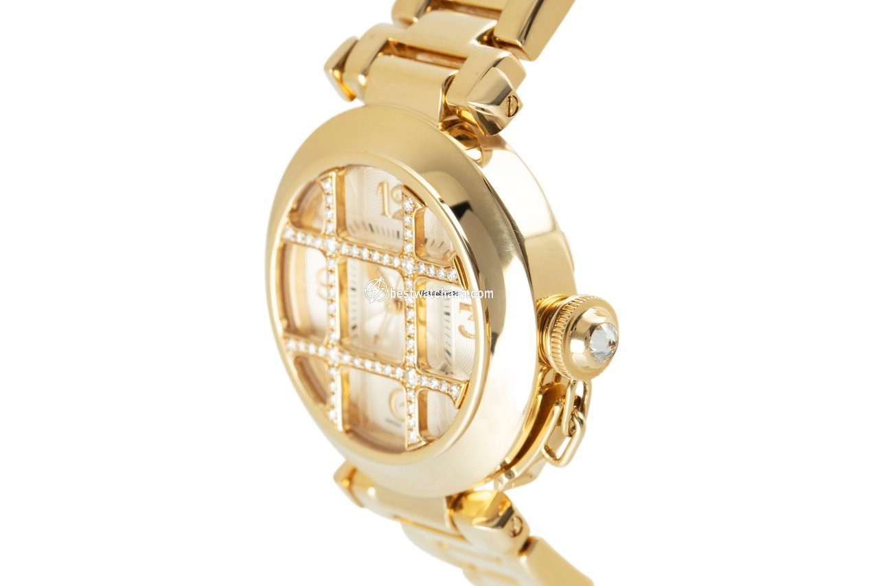 IMG_9086 Cartier Pasha Womens watch Automatic Yellow gold 2399 3