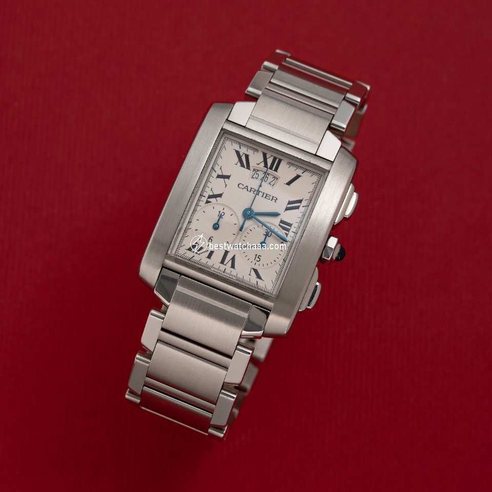 IMG_9086 Cartier Tank Francaise Mens watch Unisex Quartz Steel 2653 3