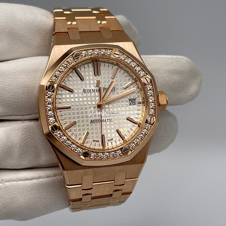 IMG_9086 Audemars Piguet Royal Oak Lady Womens watch Automatic Rose gold 15451OR.ZZ.1256OR.01 3