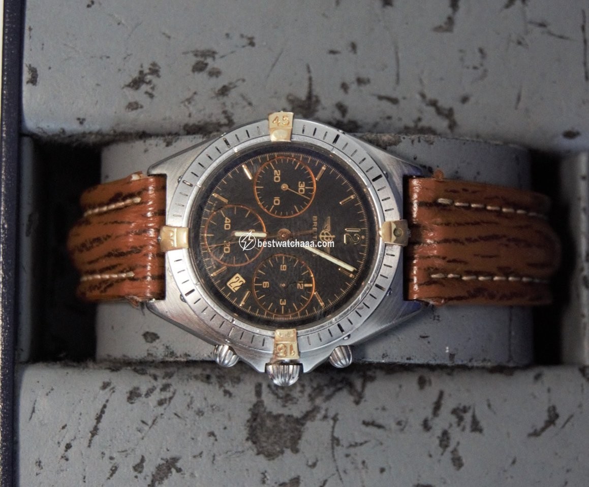 IMG_9086 Breitling Chronomat Mens watch Unisex Quartz Gold Steel 80350 3