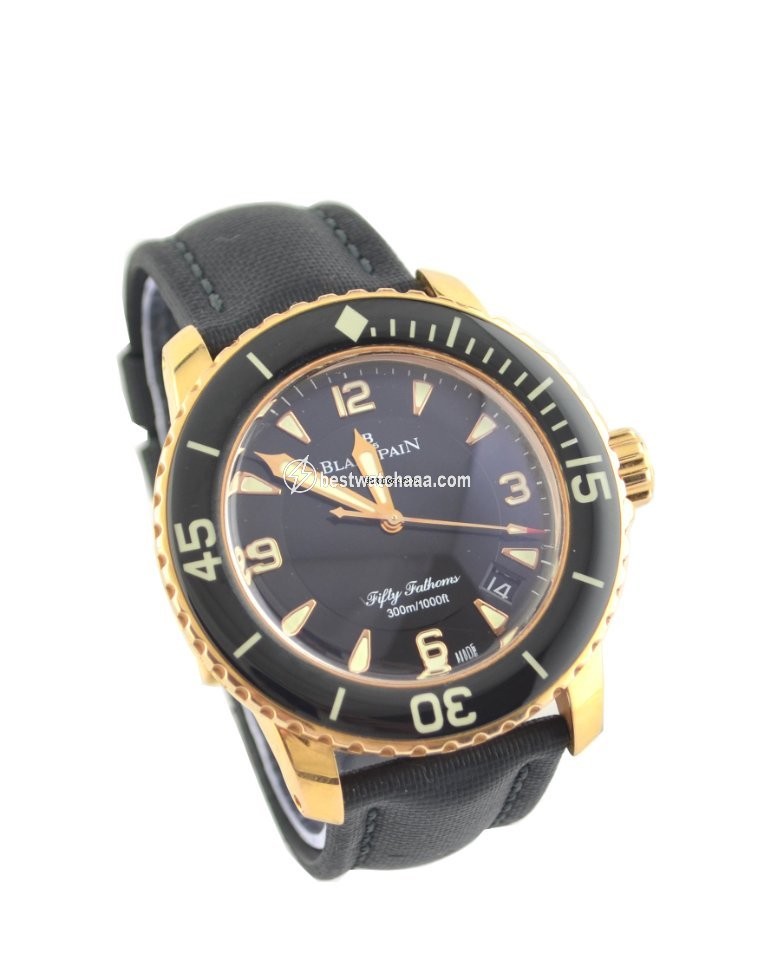IMG_9086 Blancpain Fifty Fathoms Mens watch Unisex Automatic Rose gold 5015-3630-52 3