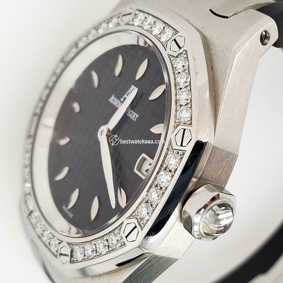 IMG_9086 Audemars Piguet Royal Oak Lady Womens watch Quartz Steel 67601ST.ZZ.D002 R.01 3