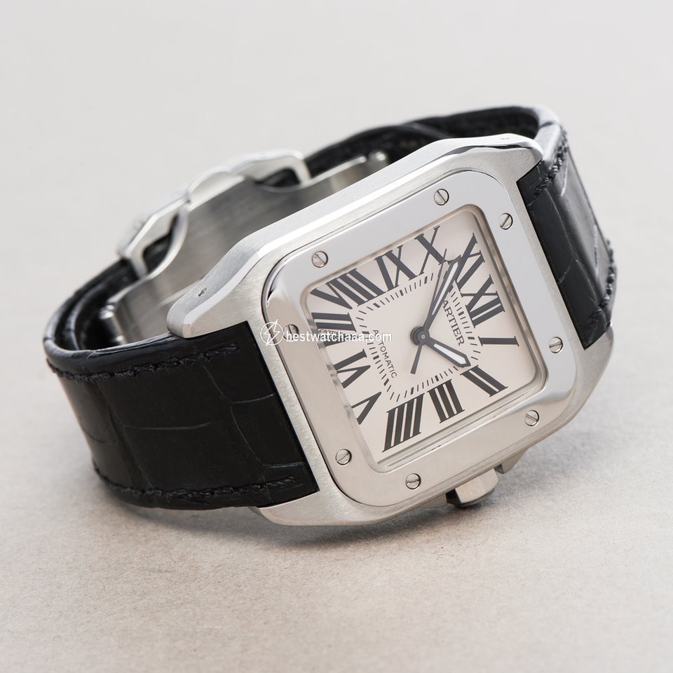 IMG_9086 Cartier Santos 100 Mens watch Unisex Automatic Steel W20106X8 or 2878 3