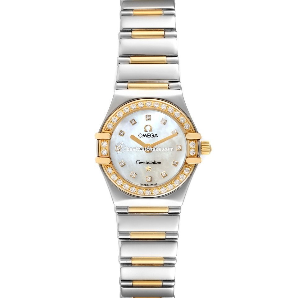 IMG_9086 Omega Constellation Ladies Womens watch Quartz Gold Steel 1365.75.00 3