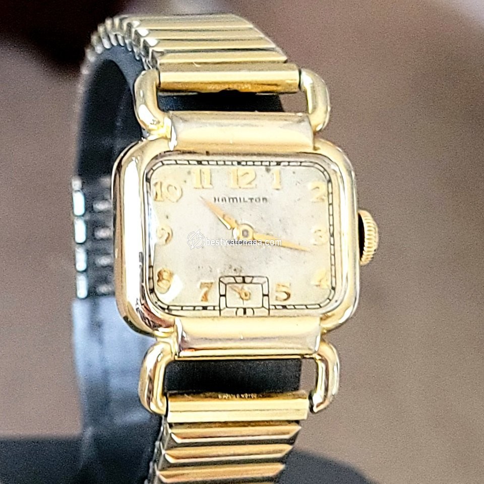 IMG_9086 Hamilton Mens watch Unisex Manual winding Gold Steel Hamilton Grade 987A 3
