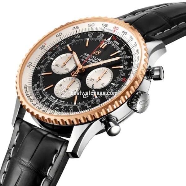 IMG_9086 Breitling Navitimer 01 (46 MM) Mens watch Unisex Automatic Gold Steel UB0127211B1P2 3