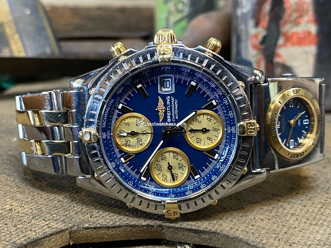 IMG_9086 Breitling Blackbird Mens watch Unisex Automatic Gold Steel B13350 3