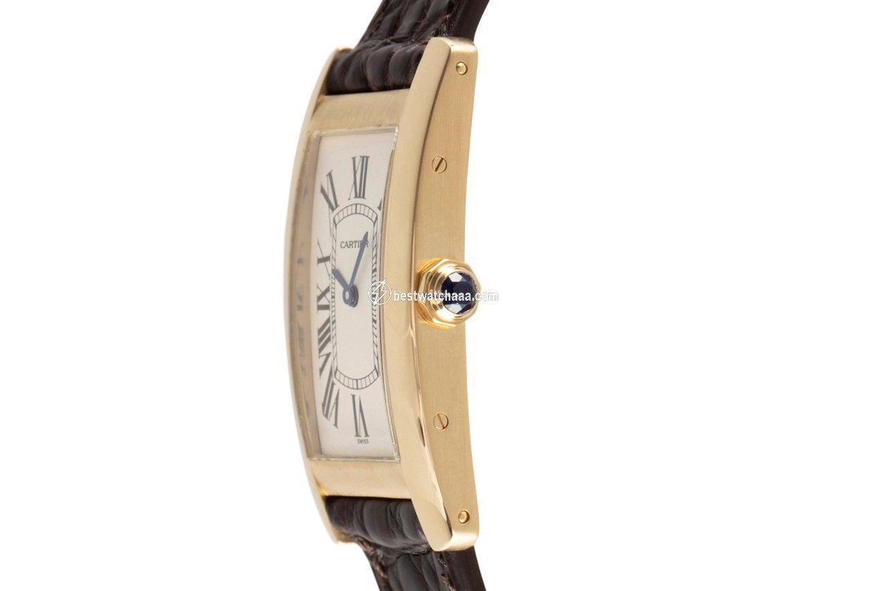 IMG_9086 Cartier Tank Americaine Mens watch Unisex Quartz Yellow gold 1720 3