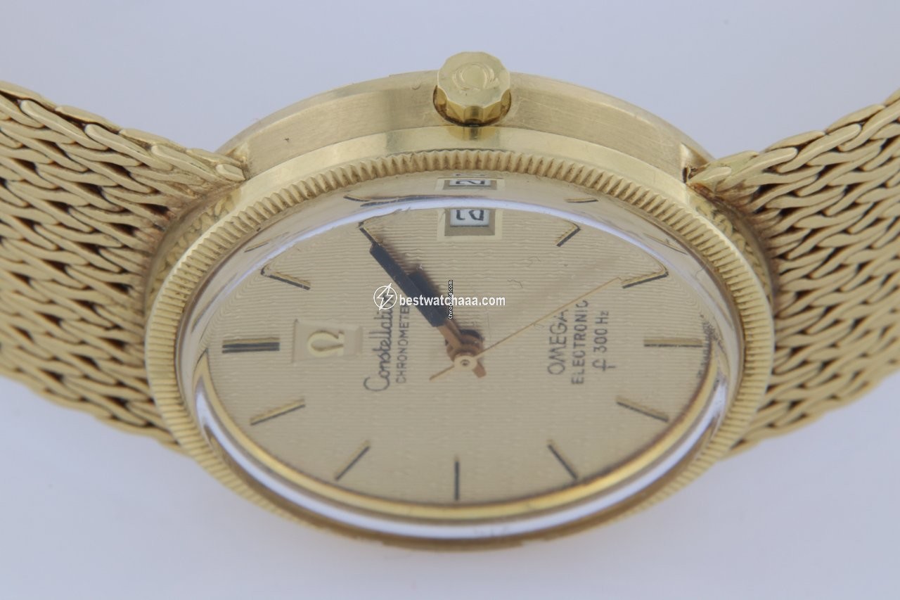 IMG_9086 Omega Constellation Mens watch Unisex Quartz Yellow gold f300Hz 3