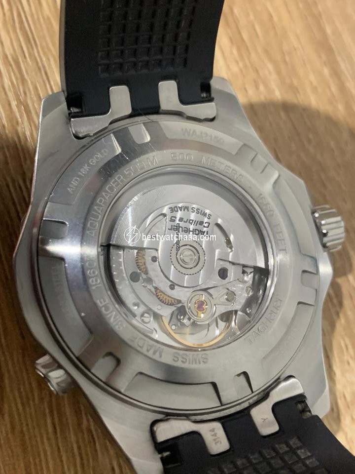 IMG_9086 TAG Heuer Aquaracer 500M Mens watch Unisex Automatic Gold Steel WAJ2150.FT6015 3