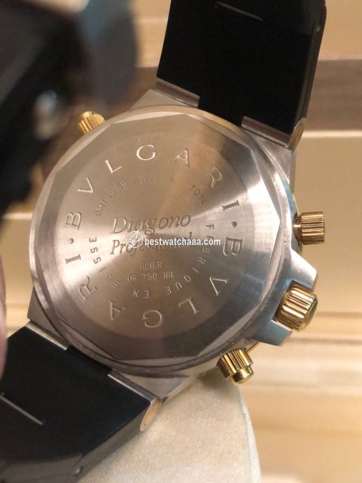IMG_9086 Bulgari Diagono Mens watch Unisex Automatic Yellow gold GMT 40 G 3