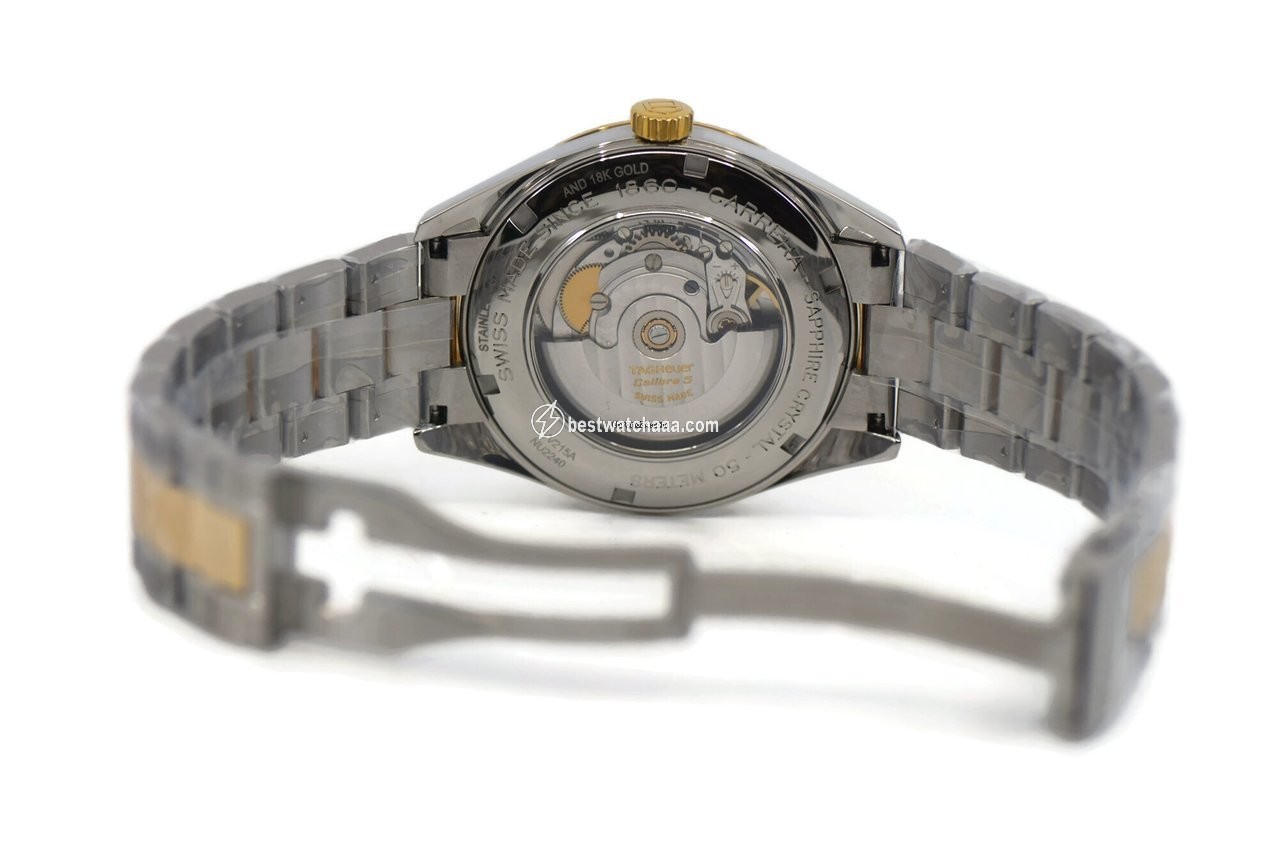 IMG_9086 TAG Heuer Carrera Calibre 5 Mens watch Unisex Automatic Gold Steel WV215A.BD0788 3
